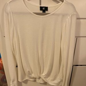 Women's white long sleeve shirt